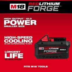 Milwaukee M18 FUEL 18-Volt Lith-Ion Cordless 4-1/2 in. /6 in. Braking Grinder w/ Two XC 8.0 Ah Battery & 3/8 in. Impact Wrench