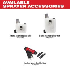 Milwaukee M12 12-Volt 2 Gal. Lithium-Ion Cordless Handheld Sprayer Kit with 2.0 Ah Battery and Charger, Shoulder Strap