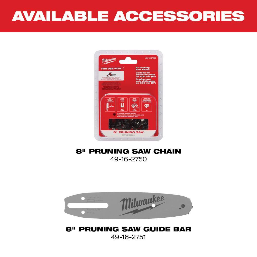 Milwaukee M18 FUEL 8 in. 18V Lithium-Ion Brushless HATCHET Pruning Saw Kit with 6Ah High Output Battery and Charger