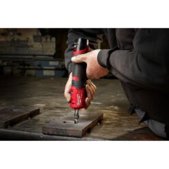 Milwaukee M12 FUEL 12V Lithium-Ion Brushless Cordless 1/4 in. Straight Die Grinder Kit w Two 2.0 Ah Batteries & M12 Spot Blower