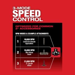 Milwaukee M12 FUEL 12V Lithium-Ion Brushless Cordless 1/4 in. Straight Die Grinder Kit w Two 2.0 Ah Batteries & M12 Spot Blower