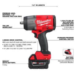Milwaukee M18 FUEL 18V Lithium Ion Brushless Cordless 1/2 in. Impact Wrench with Friction Ring Combo Kit and Impact Socket Set