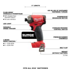 Milwaukee M18 FUEL 18-Volt Lithium-Ion Cordless Brushless Oscillating Multi-Tool Kit w/M18 FUEL SURGE Impact Driver