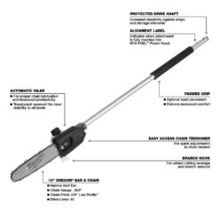Milwaukee M18 FUEL 18V 16 in. Brushless Cordless QUIK-LOK String Trimmer/Blower 8.0 Ah Combo Kit w/ Edger and Pole Saw Attachments