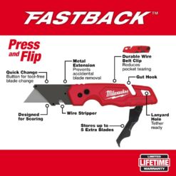 Milwaukee Pliers Kit with Screwdriver Set, 25 ft. Compact Tape Measure and FASTBACK Folding Utility Knife (10-Piece)