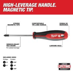 Milwaukee Pliers Kit with Electricians 6-in-1 Wire Strippers, Screwdrivers, Tape Measure and Fastback Knife Set (11-Piece)