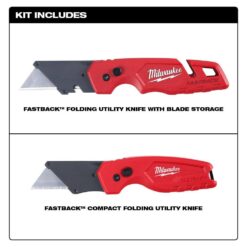 Milwaukee Pliers Kit with Electricians 6-in-1 Wire Strippers, Screwdrivers, Tape Measure and Fastback Knife Set (11-Piece)