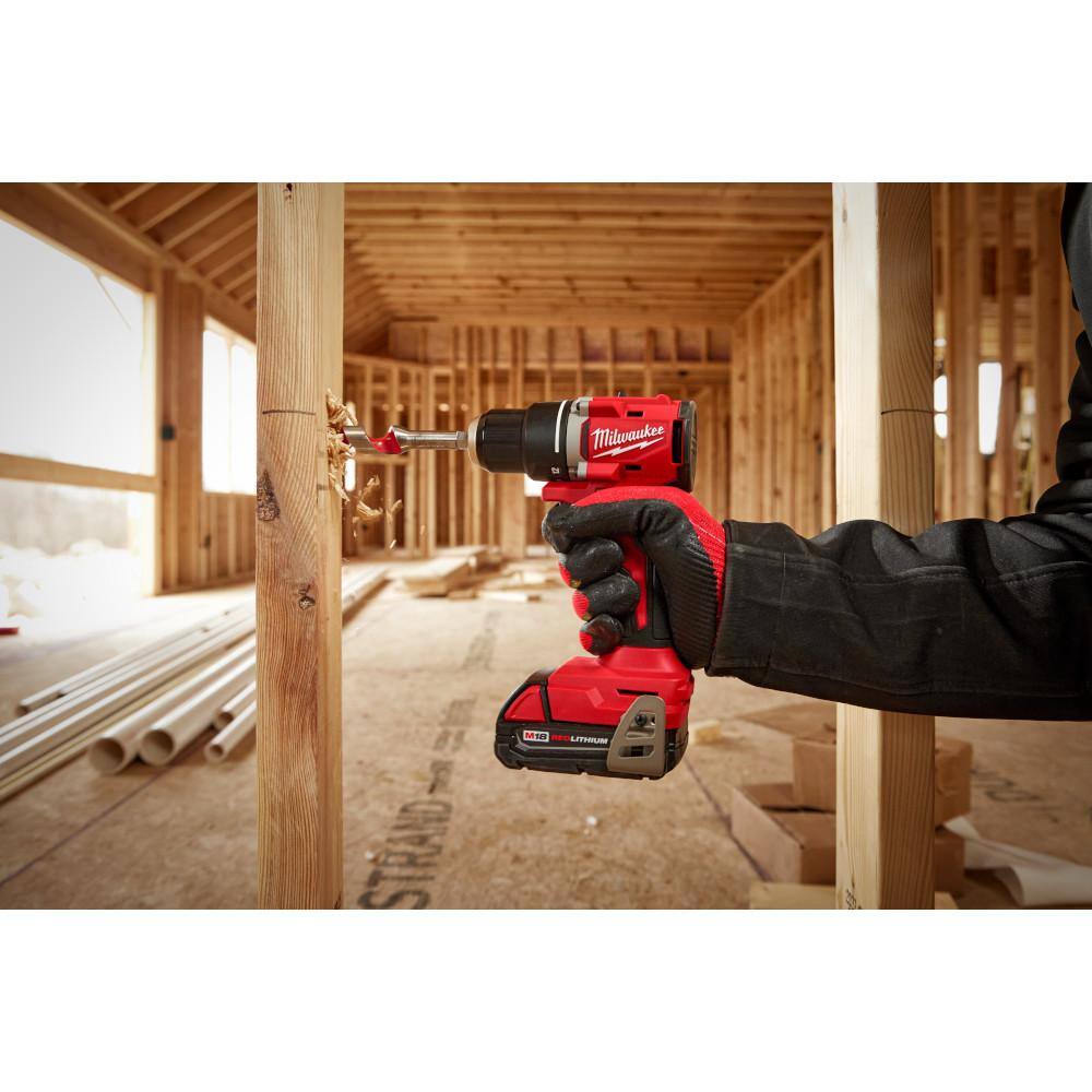 Milwaukee M18 18V Lithium-Ion Brushless Cordless Compact Drill/Impact Combo Kit (2-Tool) w/(2) 2.0 Ah Batteries, Charger, & Sander