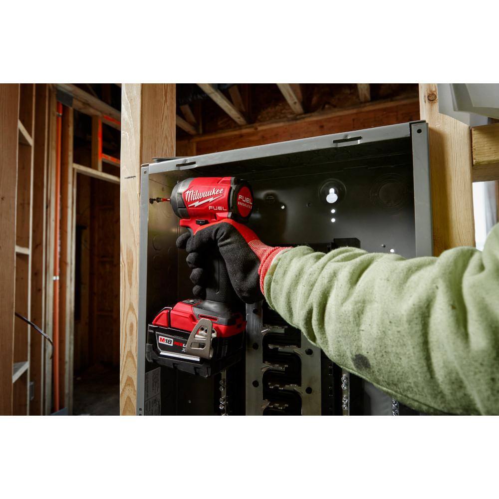 Milwaukee M18 FUEL 18-Volt Brushless Cordless Hammer Drill & Impact Driver Combo Kit (2-Tool) with SHOCKWAVE Bit Set (50-Piece)