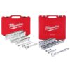 Milwaukee 1/4 in. Drive and 1/2 in. Drive SAE/Metric Ratchet and Socket Mechanics Tool Set (97-Piece)