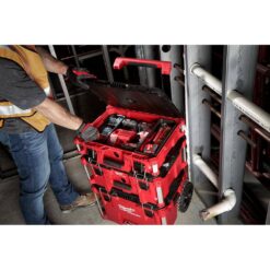 Milwaukee 3/8 in. Drive SAE/Metric Ratchet and Socket Mechanics Tool Set (56-Piece) with PACKOUT 22 in. Tool Box