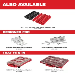 Milwaukee 3/8 in. and 1/4 in. Drive SAE/Metric Ratchet/Socket Mechanics Tool Set (81-Piece)
