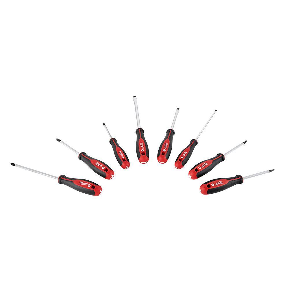 Milwaukee 1/2 in. Drive SAE/Metric Ratchet and Socket Mechanics Tool Set with Screwdriver Set (55-Piece)