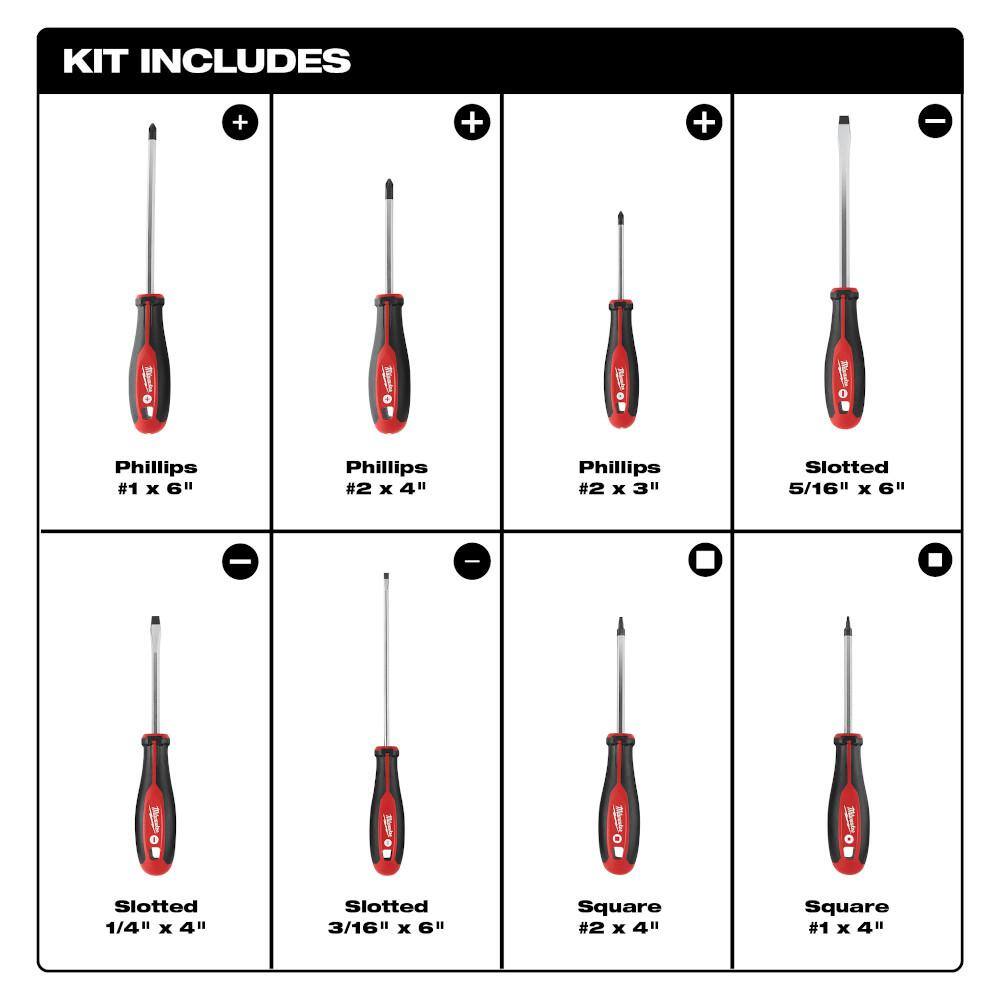 Milwaukee 1/2 in. Drive SAE/Metric Ratchet and Socket Mechanics Tool Set with Screwdriver Set (55-Piece)