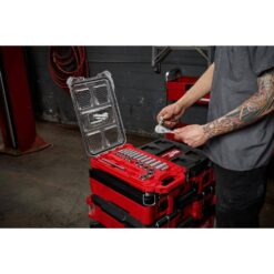 Milwaukee 3/8 in. Drive SAE/Metric Ratchet & Socket Tool Set with 3/8 in. Drive SAE/ Metric Impact Socket Set (103-Piece)