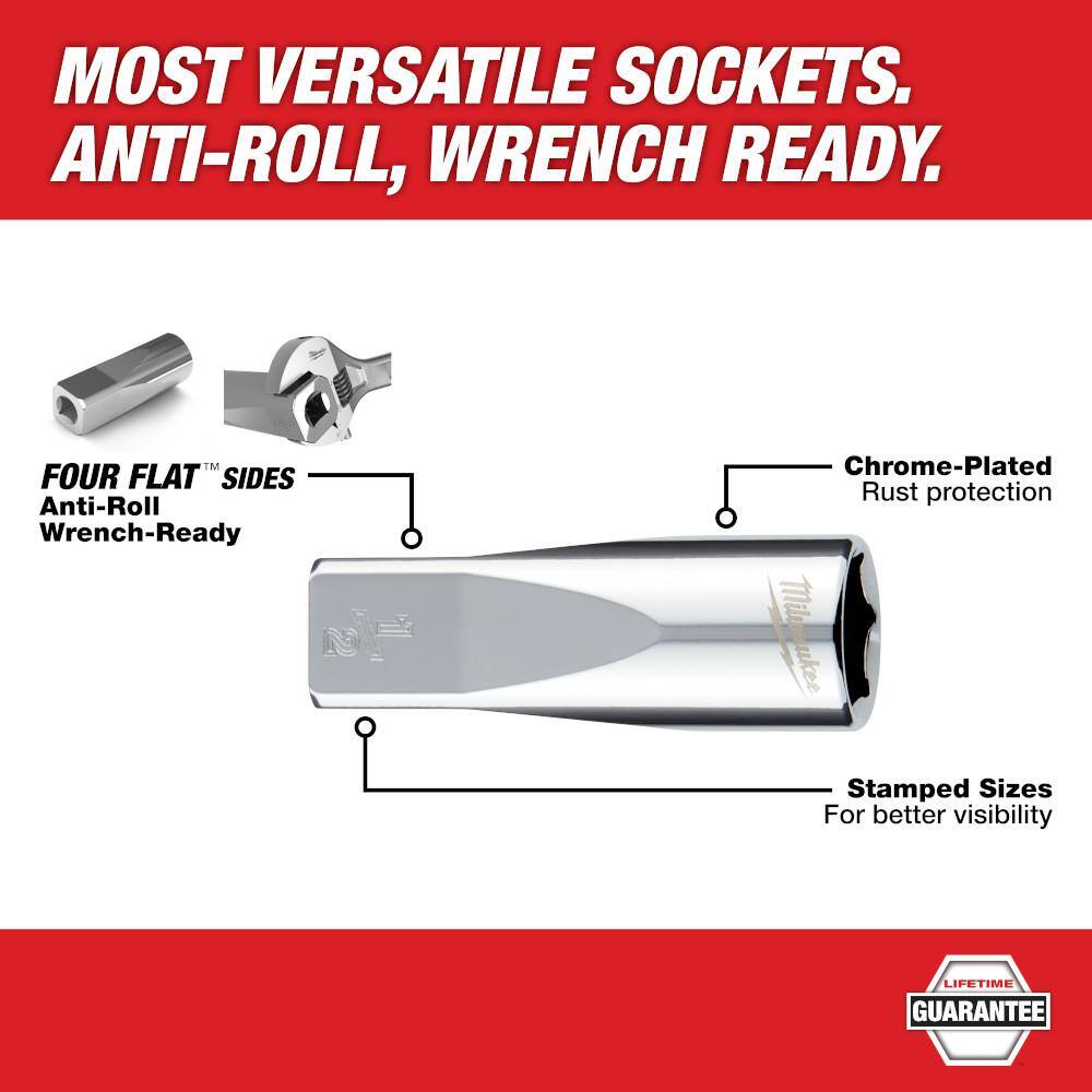 Milwaukee 3/8 in. Drive Metric Ratchet and Socket Mechanics Tool Set with Screwdriver Set (42-Piece)