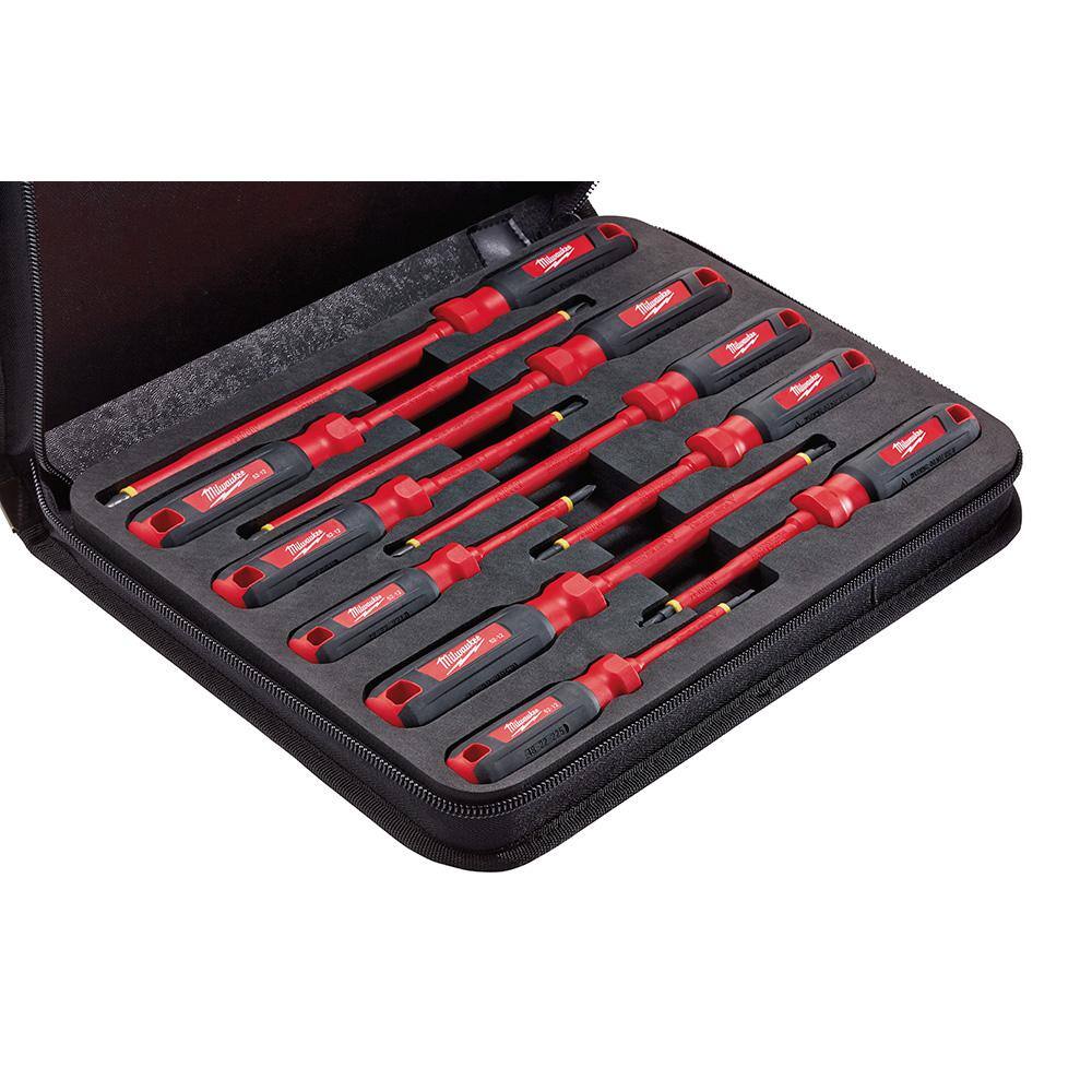 Milwaukee 48-22-2210 1000V Insulated Screwdriver Set with Case (10-Piece)