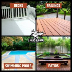 LIQUID RUBBER 5 Gal. Misty Gray, Liquid Rubber Cool Foot Deck Coating