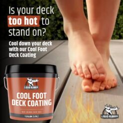 LIQUID RUBBER 5 Gal. Misty Gray, Liquid Rubber Cool Foot Deck Coating