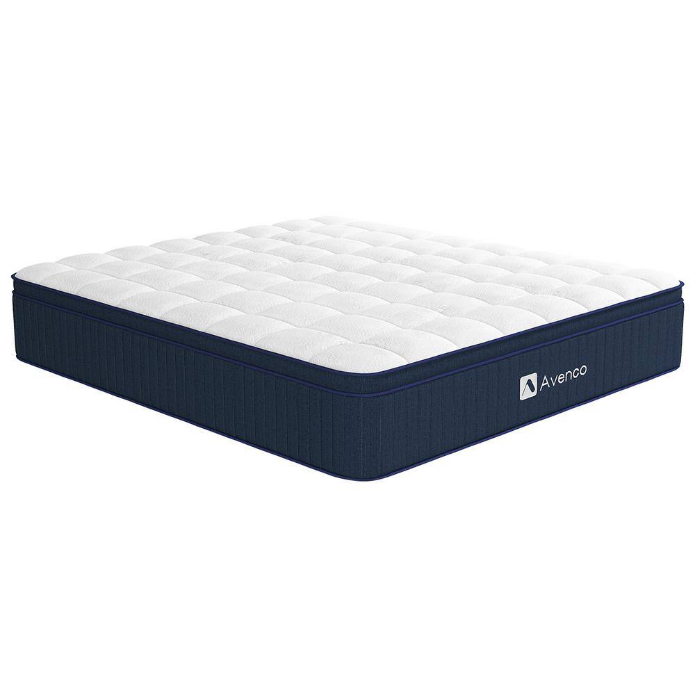 Avenco 12 in. Medium Firm Hybrid Pillow Top Motion Isolation Individual Pocket Spring Full Mattress