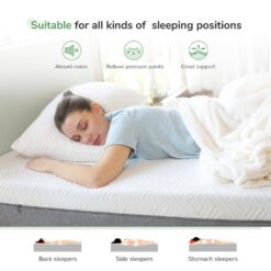Novilla 8 in. Adjustable firmness Support Cooling Gel Memory Foam Tight Top Full Mattress Breathable and Hypoallergenic