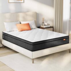 Sweetnight 12 in. Medium Memory Foam Hybrid Mattress, Individually Wrapped Innerspring Pillow Top Full Size Mattress