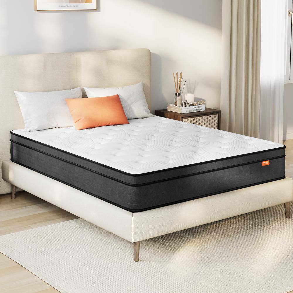 Sweetnight 12 in. Medium Memory Foam Hybrid Mattress, Individually Wrapped Innerspring Pillow Top Full Size Mattress