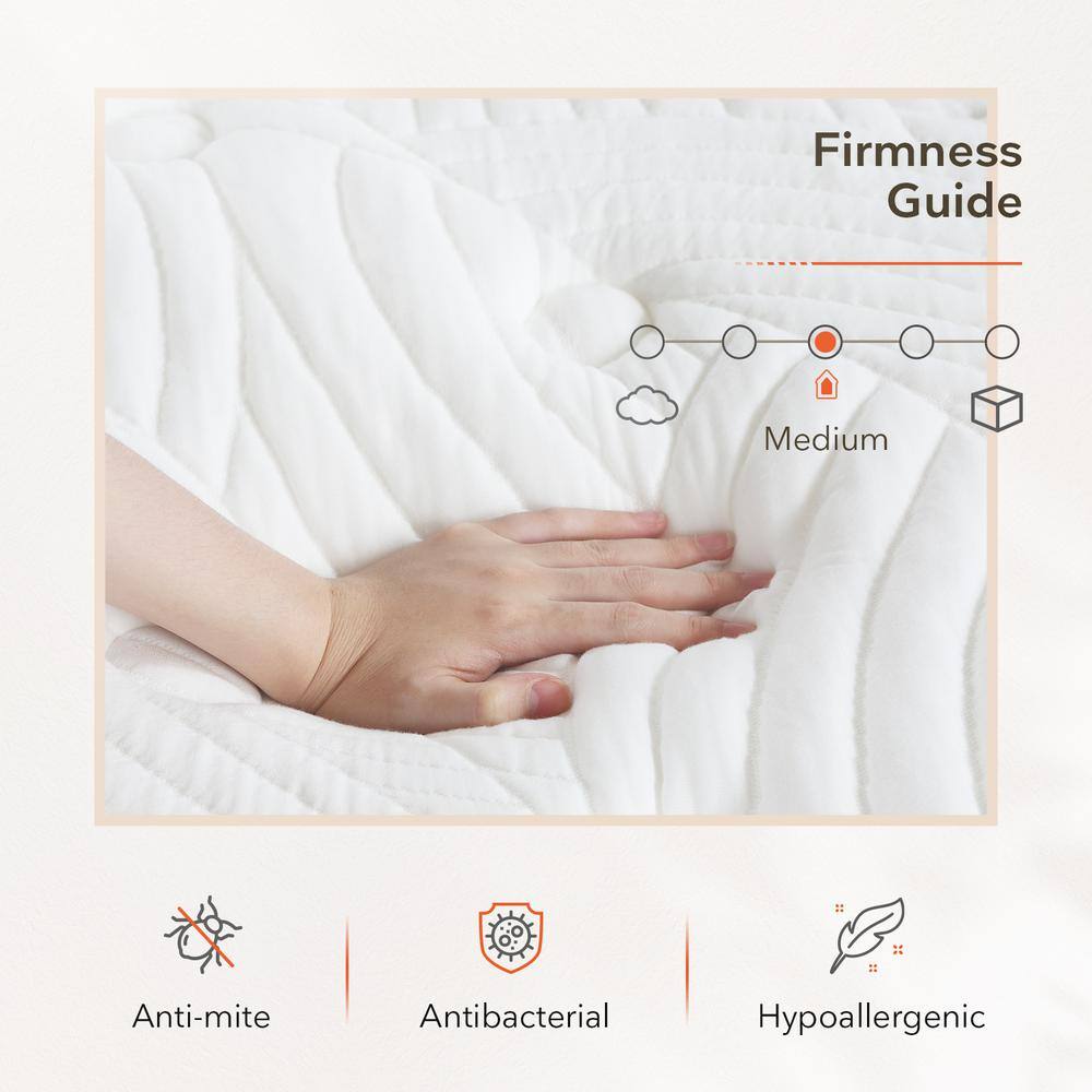 Sweetnight 12 in. Medium Memory Foam Hybrid Mattress, Individually Wrapped Innerspring Pillow Top Full Size Mattress