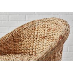 StyleWell 24 in. Natural Woven Hyacinth Counter Stool with Low Back