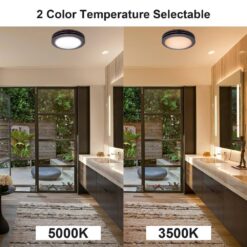 Akicon Decorative Oil Rubbed Bronze 80 CFM Ceiling Bathroom Exhaust Fan with LED Light