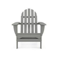 POLYWOOD Classic Slate Grey Plastic Patio Adirondack Chair