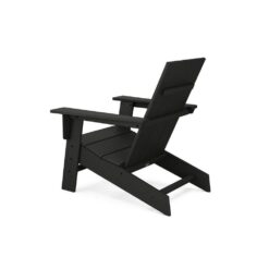 POLYWOOD Grant Park Black Plastic Outdoor Adirondack Chair Plastic 3-Piece Set