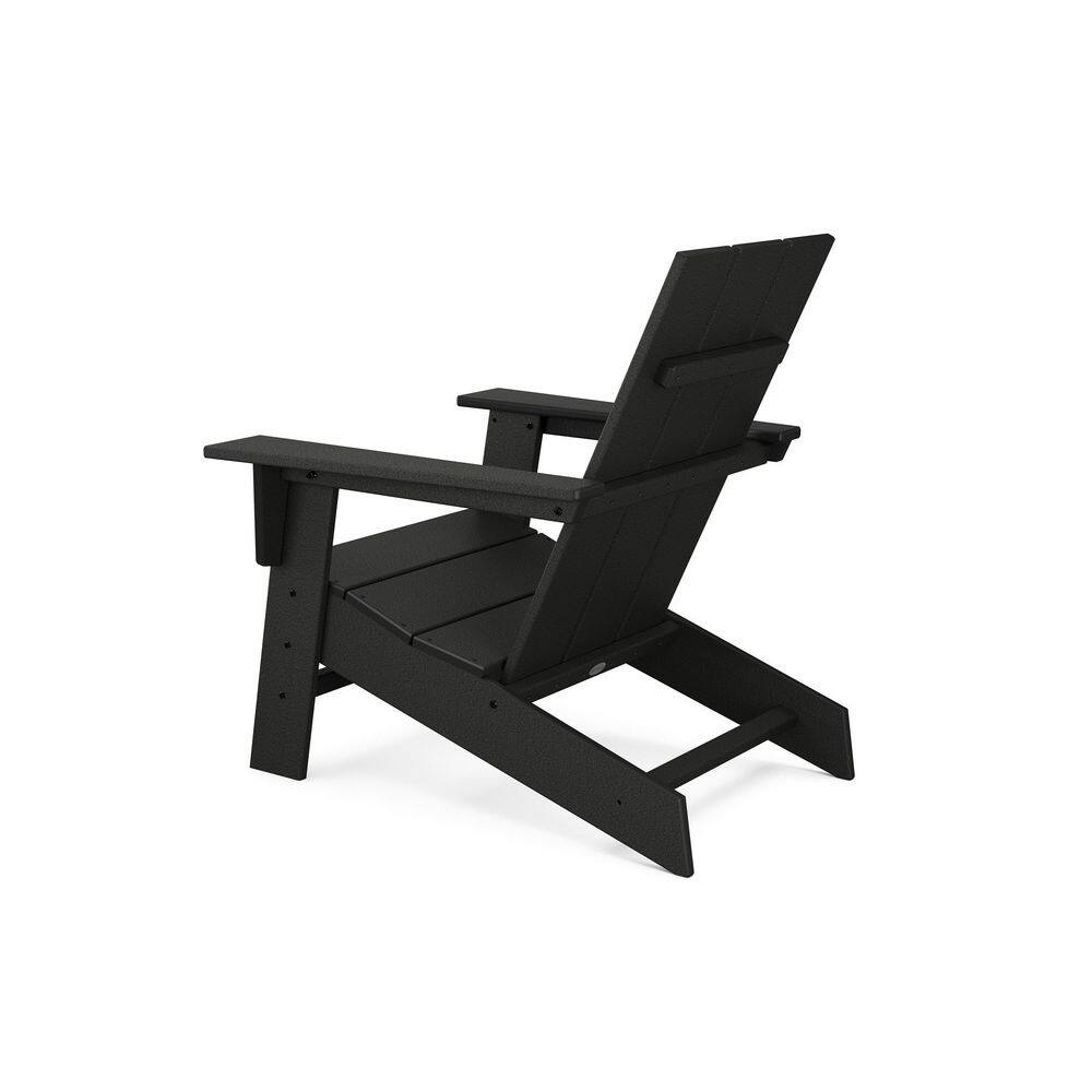 POLYWOOD Grant Park Black Plastic Outdoor Adirondack Chair Plastic 3-Piece Set