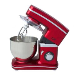 SPT 5.5 Qt 8-Speed Tilt Head Red Stand Mixer with Whisk, Kneading Hook and Mixer Blade Attachments