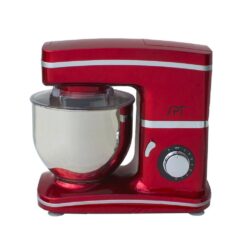 SPT 5.5 Qt 8-Speed Tilt Head Red Stand Mixer with Whisk, Kneading Hook and Mixer Blade Attachments