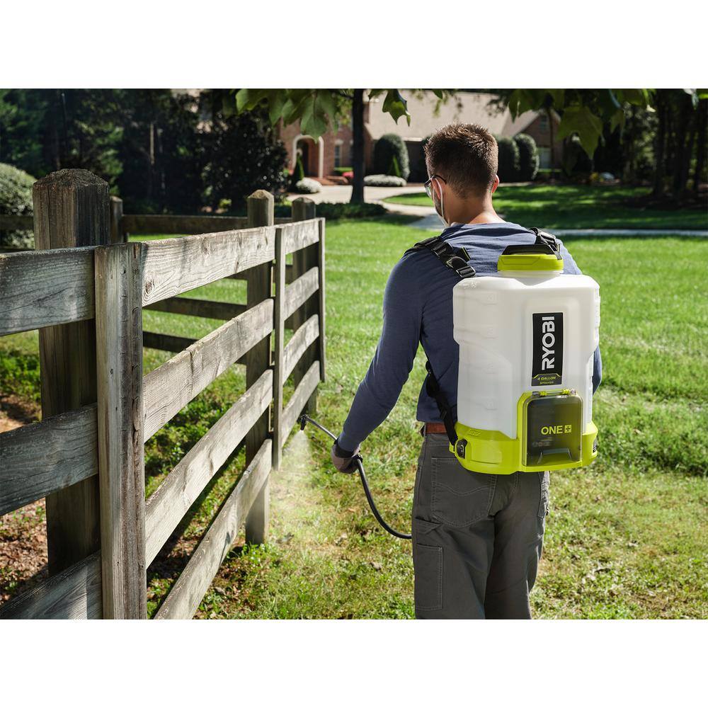 RYOBI ONE+ 18V Cordless Battery 4 Gal. Backpack Chemical Sprayer (Tool Only)