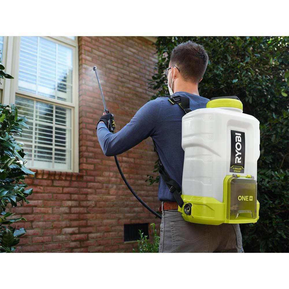 RYOBI ONE+ 18V Cordless Battery 4 Gal. Backpack Chemical Sprayer (Tool Only)