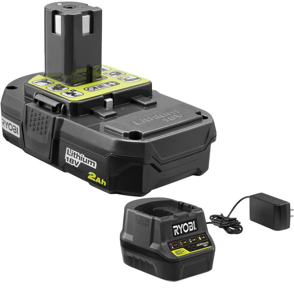 RYOBI ONE+ 18V Cordless Battery 2 Gal. Chemical Sprayer and Holster with Extra Tank, 2.0 Ah Battery, and Charger