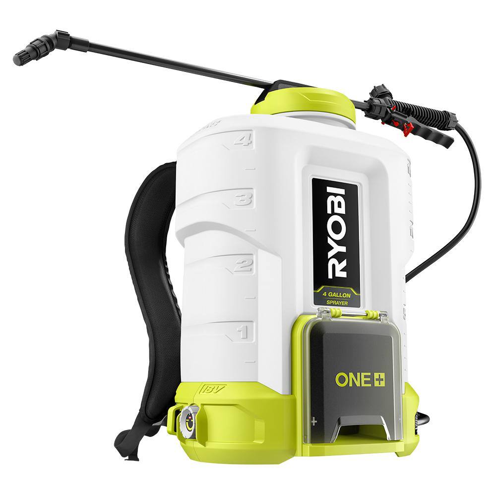 RYOBI ONE+ 18V Cordless Battery 4 Gal. Backpack and 1 Gal. Handheld Chemical Sprayers with 2.0 Ah, 1.3 Ah Battery and Charger