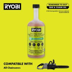 RYOBI RY40507BTL 40V 10 in. Battery Powered Chainsaw (Tool Only)