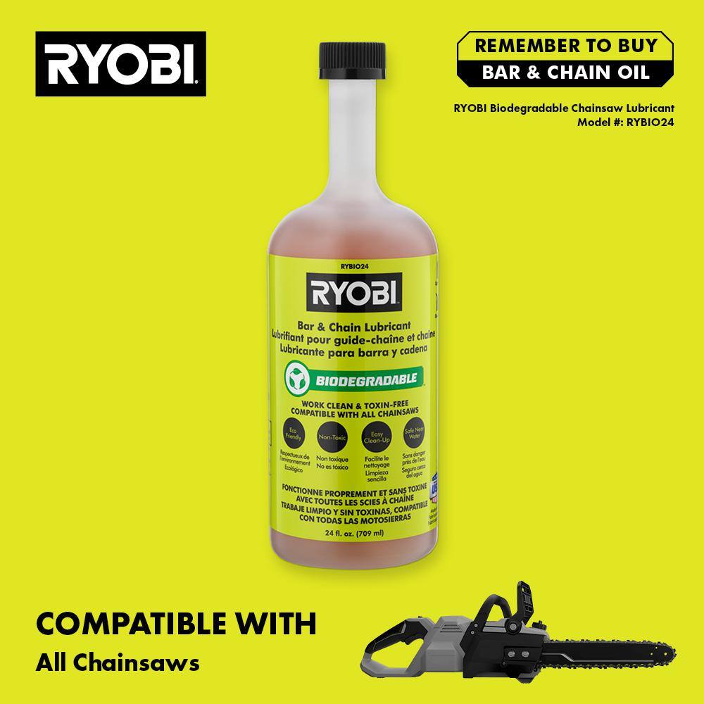 RYOBI 40V 10 in. Cordless Battery Pole Saw, Extra Chain and Oil with 2.0 Ah Battery and Charger