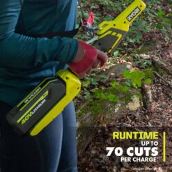 RYOBI 40V 10 in. Cordless Battery Pole Saw, Extra Chain and Oil with 2.0 Ah Battery and Charger