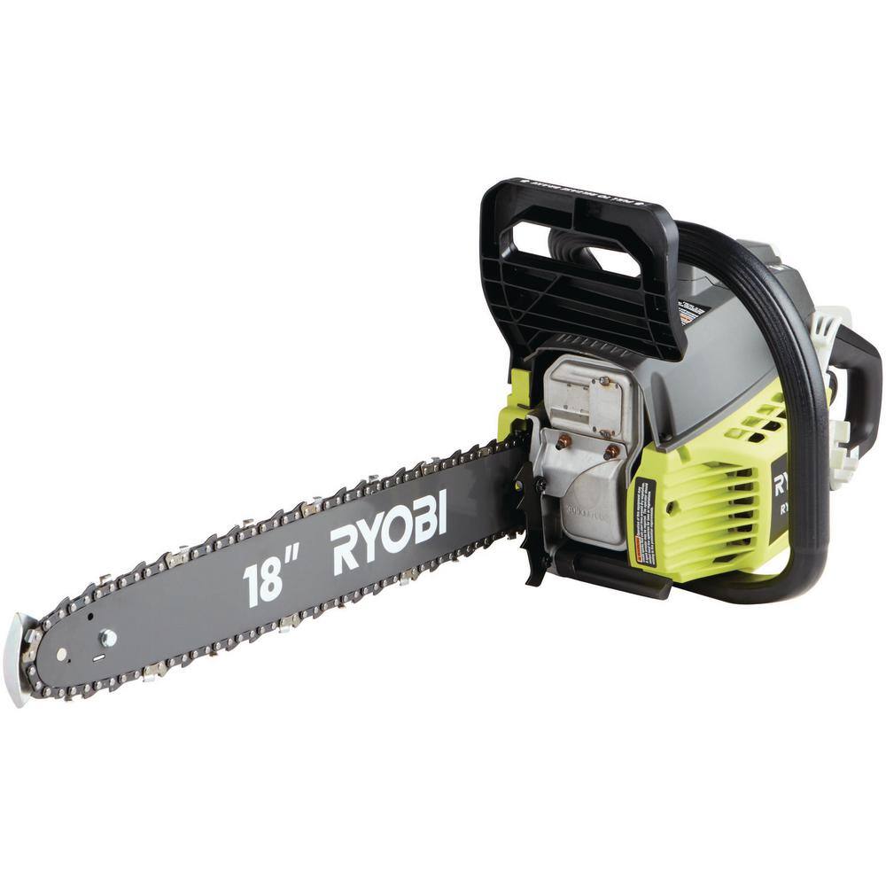 RYOBI 18 in. 38cc 2-Cycle Gas Chainsaw with Heavy-Duty Case