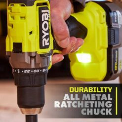 RYOBI ONE+ HP 18V Brushless Cordless 1/2 in. Drill/Driver Kit with 4.0 Ah Battery, Charger, and Bag