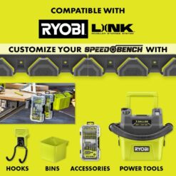 RYOBI SPEED BENCH 23 in. W x 20 in. D Mobile Workstation with LINK Tool Crate