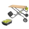 RYOBI Speed Bench 23 in. W x 20 in. D Mobile Workstation with LINK Compact 6-Compartment Small Parts Organizer
