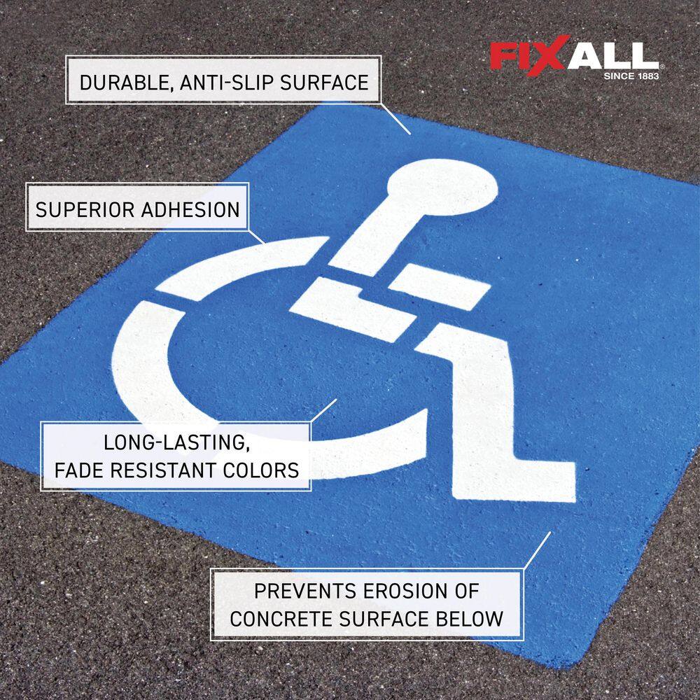 FIXALL Skid Grip Anti-Slip Floor Coating, 5 Gal. Smoke, Slip-Resistant Pavement, Cement and Concrete Paint