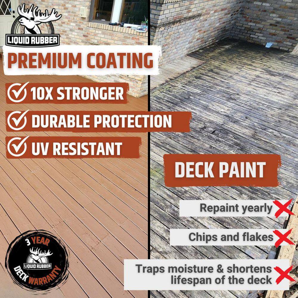 LIQUID RUBBER 4 Gal., 15.1 l White Smooth Polyurethane Deck Coating