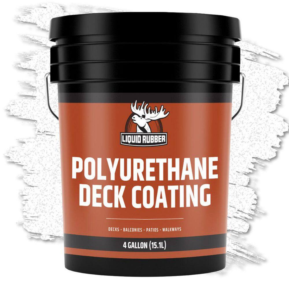 LIQUID RUBBER 4 Gal., 15.1 l White Smooth Polyurethane Deck Coating