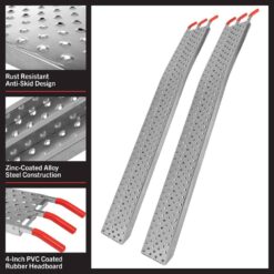 Stalwart Set of Two 69-in. Loading Ramps for ATVs, Motorcycles, Mowers, Carts, and More - 2200lbs. Combined Capacity Car Ramp